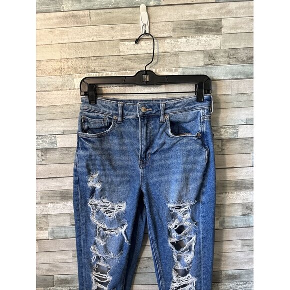 Women’s Maurice’s Mom Jeans Distressed Medium Wash Size 2 - Picture 4 of 16